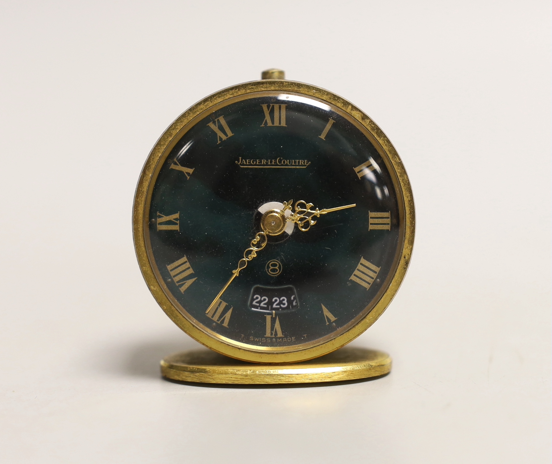 A Jaeger Le Coultre travelling alarm timepiece, 5cm